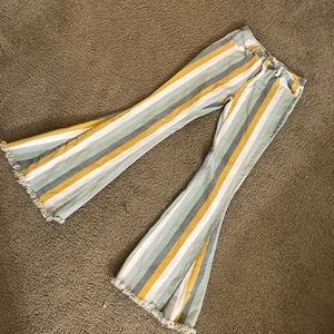 Saints and hearts barrel riding flare jeans